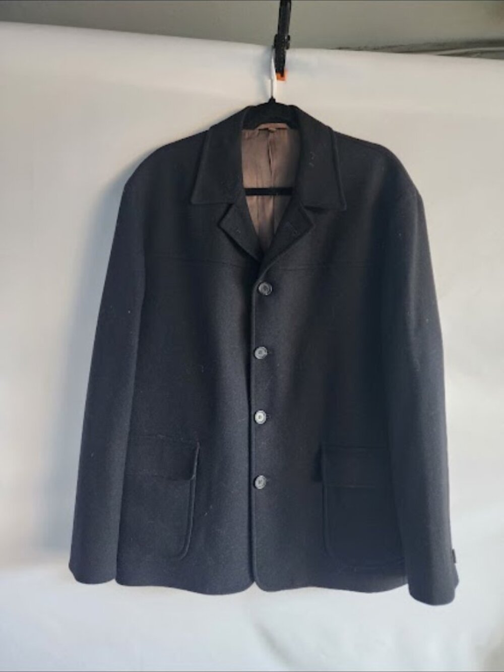 Michael Kors Wool Car Coat – Black, Size Large
